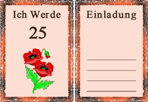 Einladung 25 Geburtstag