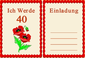 Einladung 40 Geburtstag