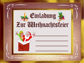Weihnachtsfeier Einladung Karte Mit Ihrem Wunschtext