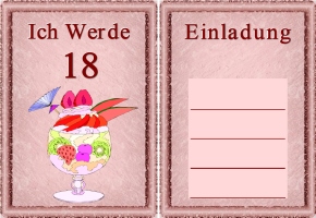 Einladungskarte 18 Geburtstag