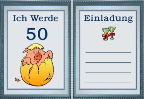 Einladungskarte 50 Geburtstag