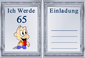 Einladungskarte 65 Geburtstag