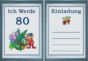 Einladungskarte 80 Geburtstag