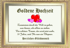 Goldene Hochzeit Gedichte