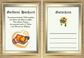 Goldene Hochzeit Gutschein