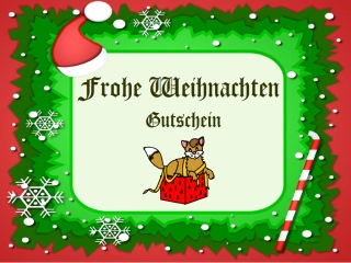 Weihnachtsgutschein Vorlage Zum Ausdrucken