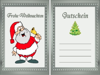 Weihnachten Gutschein Ausdrucken