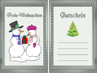 Weihnachten Gutschein Kostenlos