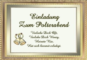 Einladung Polterabend Text